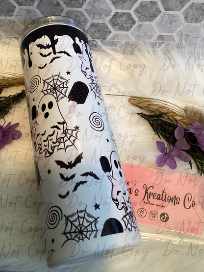 20 oz spooky summer ghost popsicle sublimation tumbler