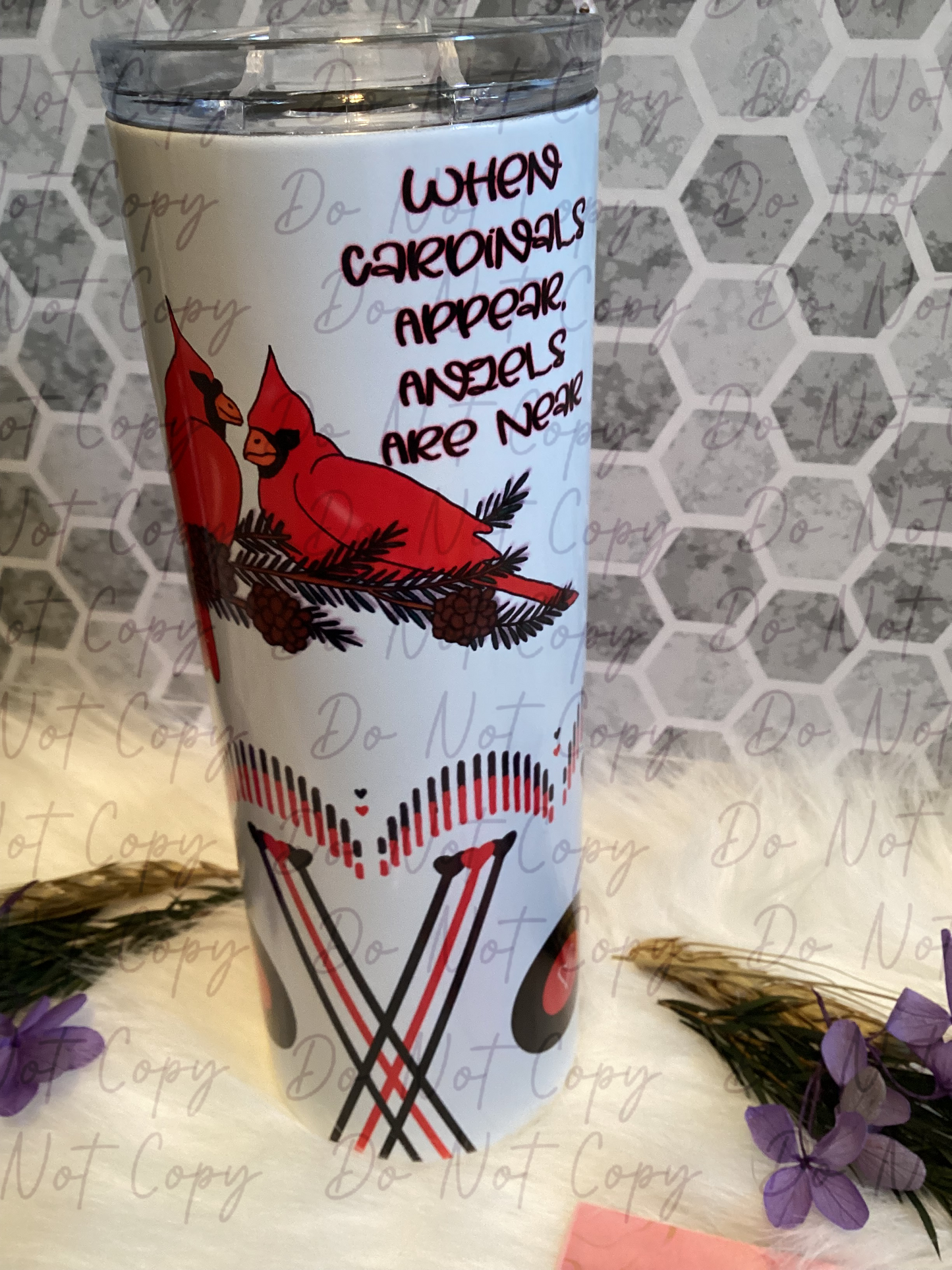 20 oz when cardinals appear angels are near quote sublimation tumbler