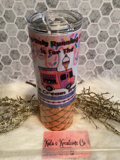 20 oz sublimation ice cream truck tumbler