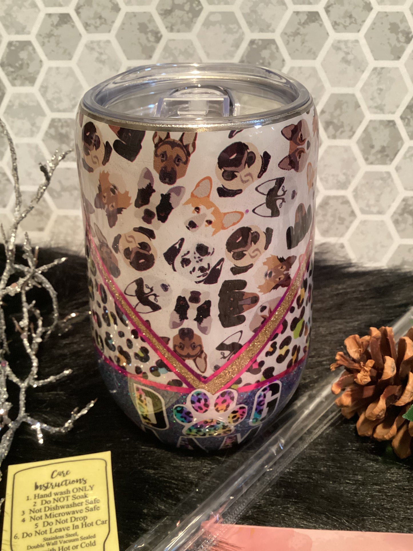 16 oz Dog Mama mug tumbler