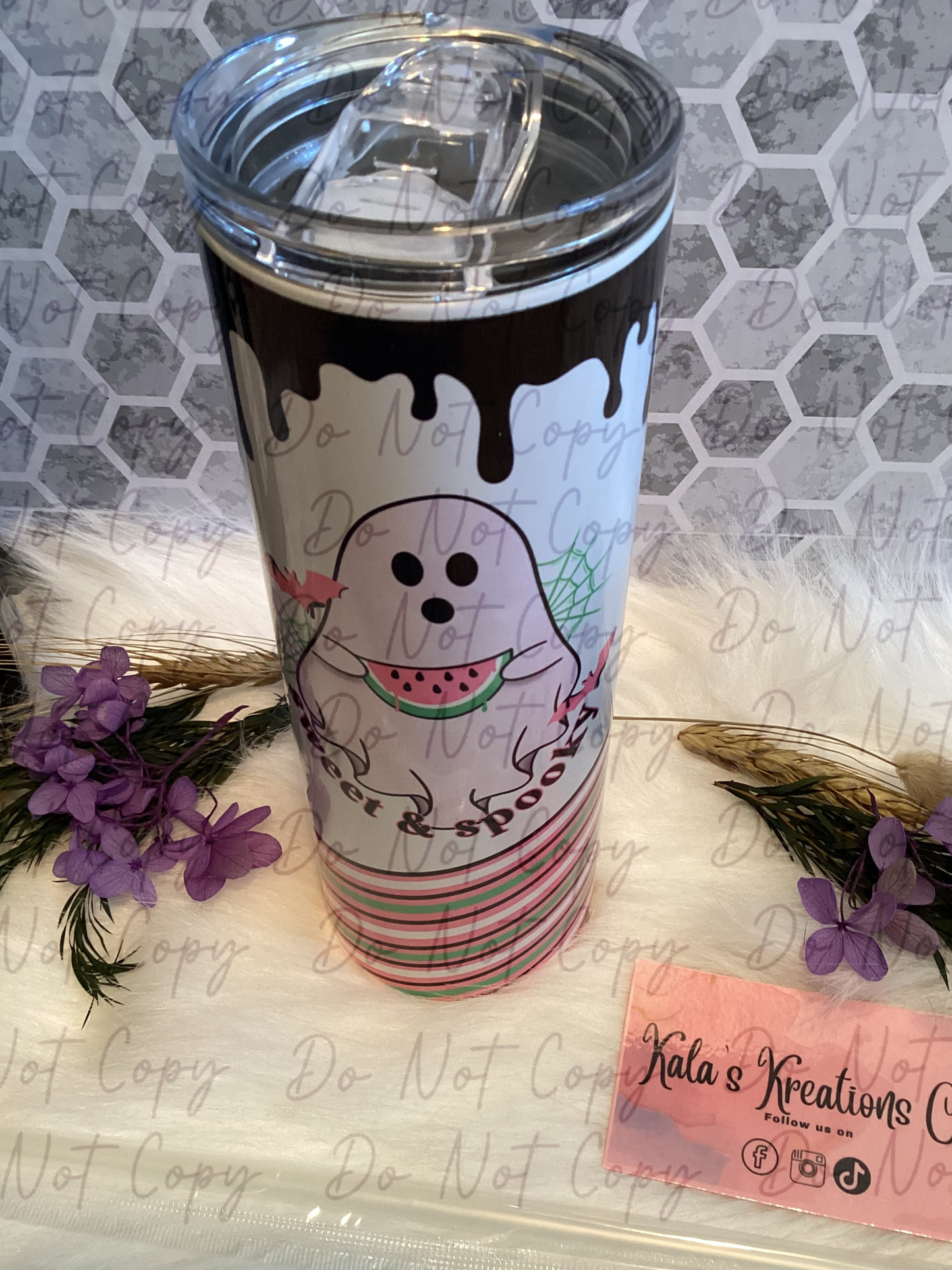 20 oz ghost watermelon sublimation tumbler