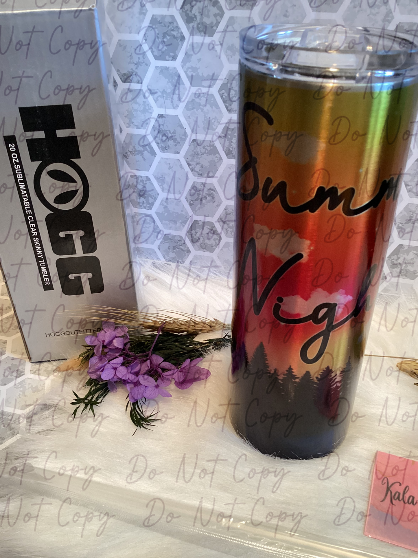 20 oz summer nights sublimation tumbler