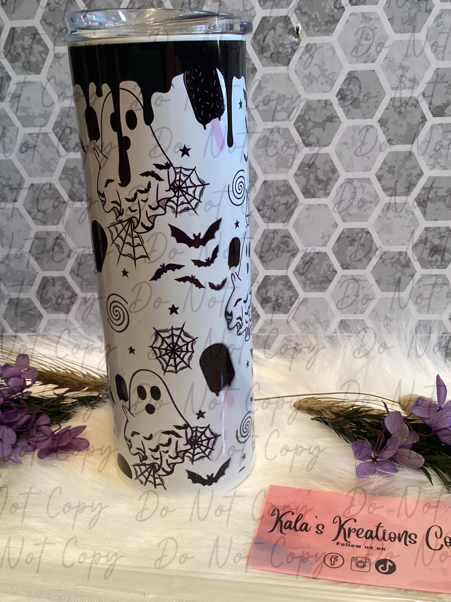 20 oz spooky summer ghost popsicle sublimation tumbler