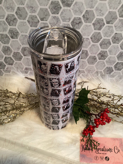 20 oz sublimation horror tarot card tumbler