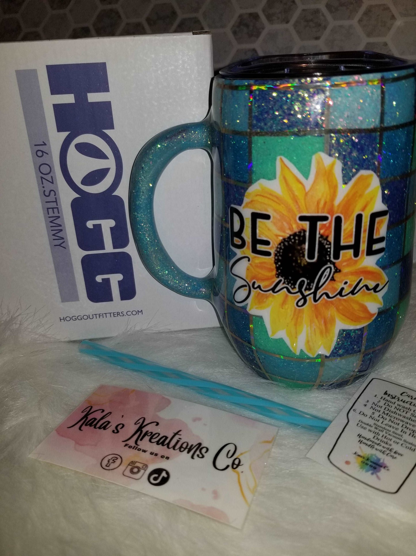 16 oz be the sunshine sunflower mug