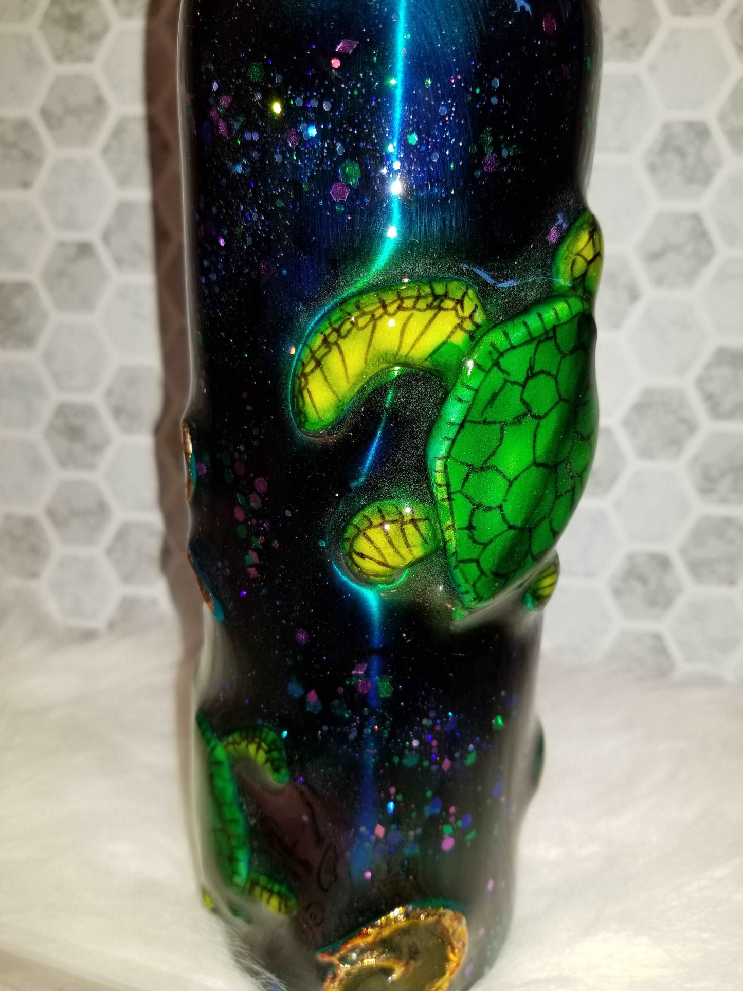 20 oz 3D sea turtle tumbler