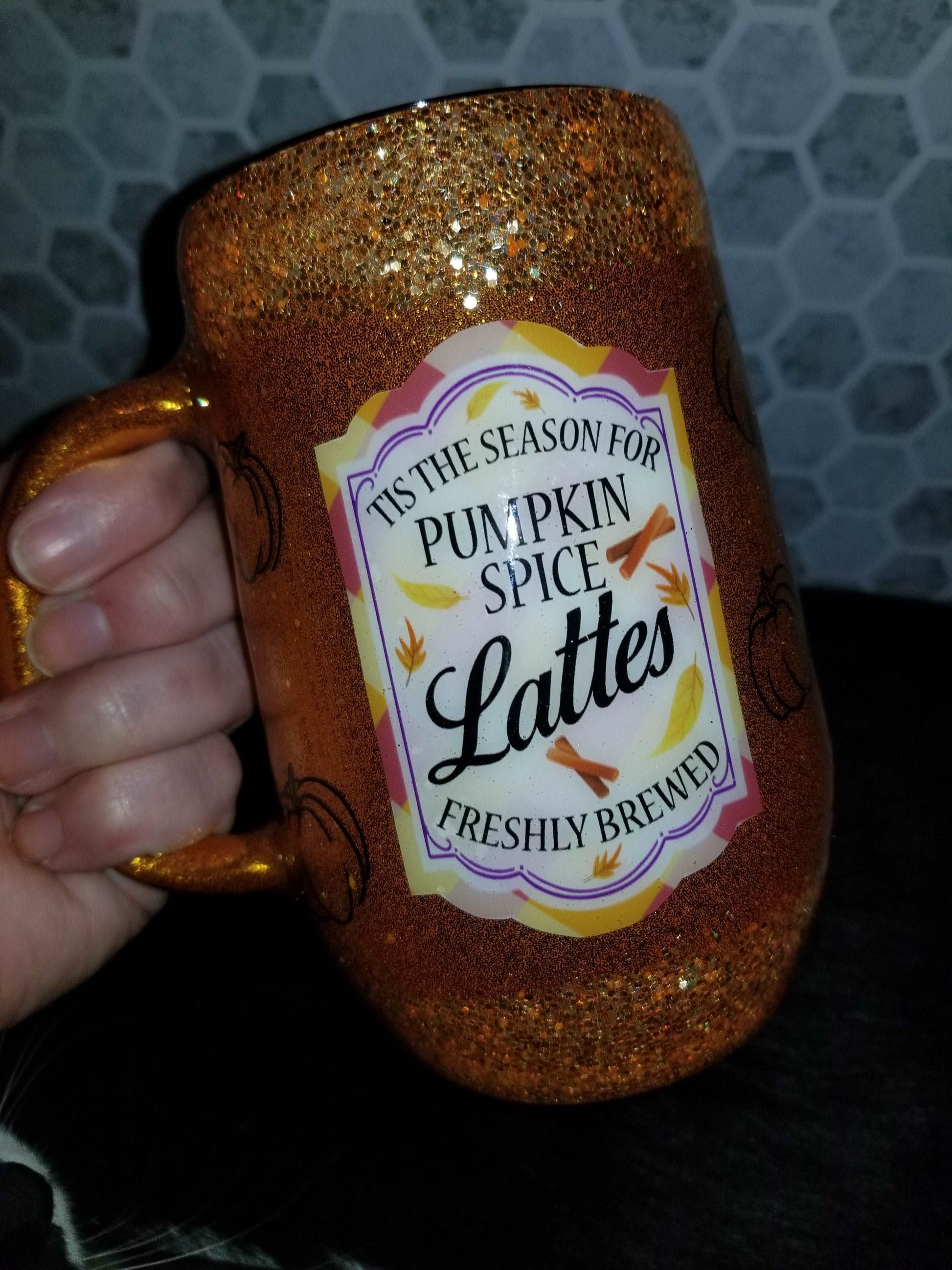 16oz Pumpkin Spice Latte Resin Mug