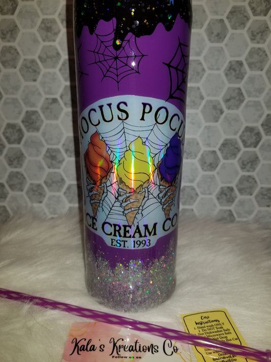 30 oz HP ice cream co spider web tumbler