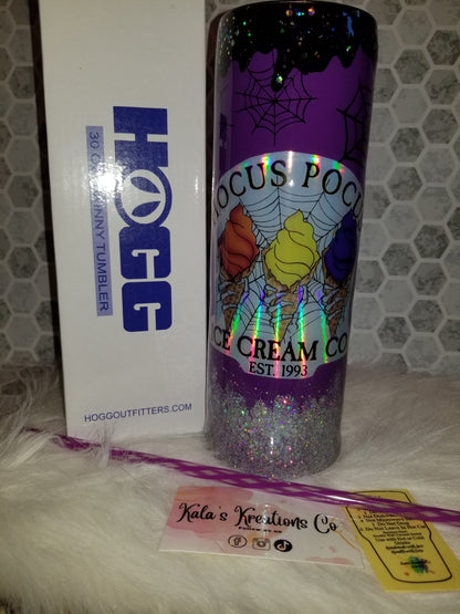 30 oz HP ice cream co spider web tumbler