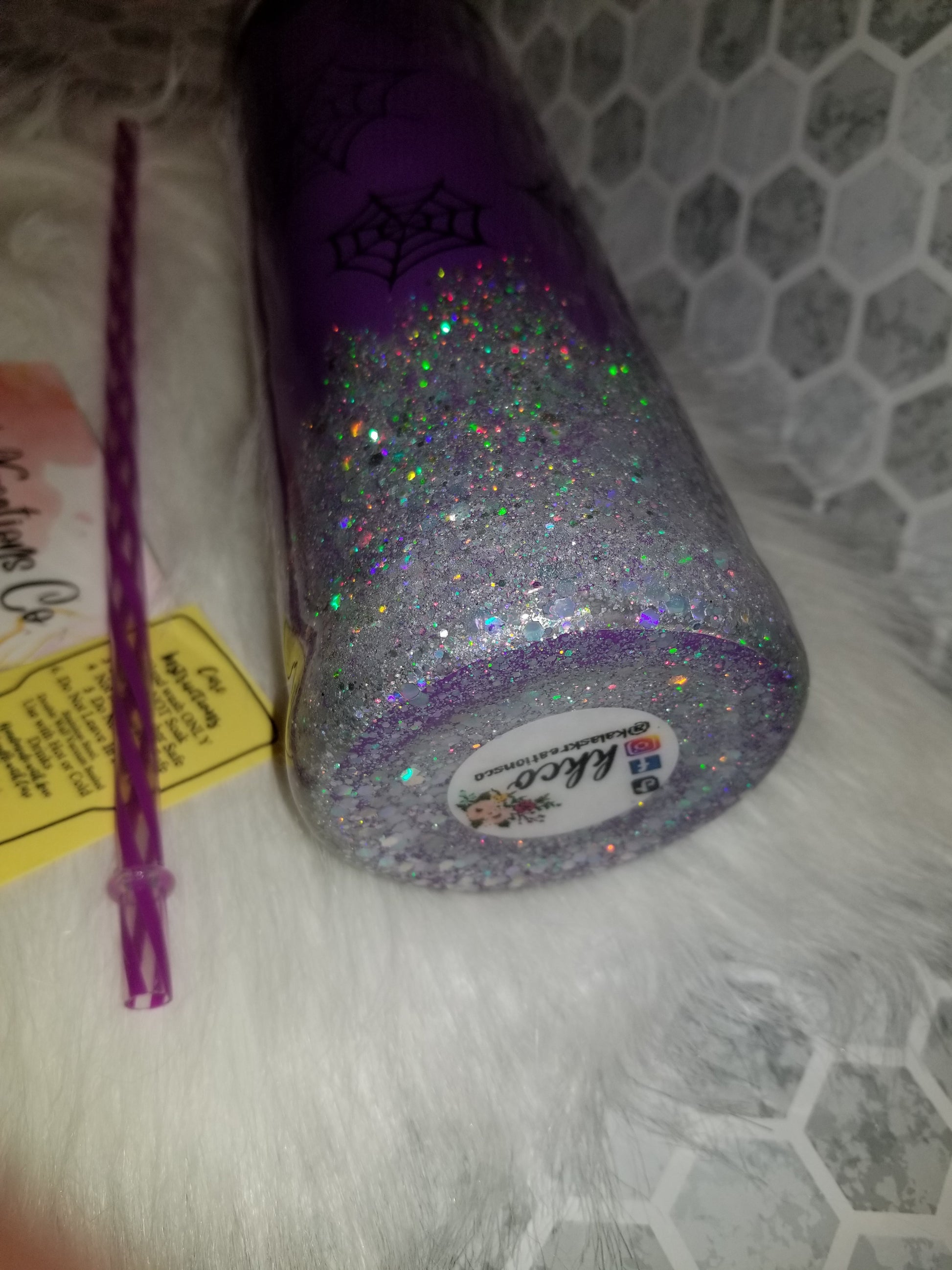 30 oz HP ice cream co spider web tumbler