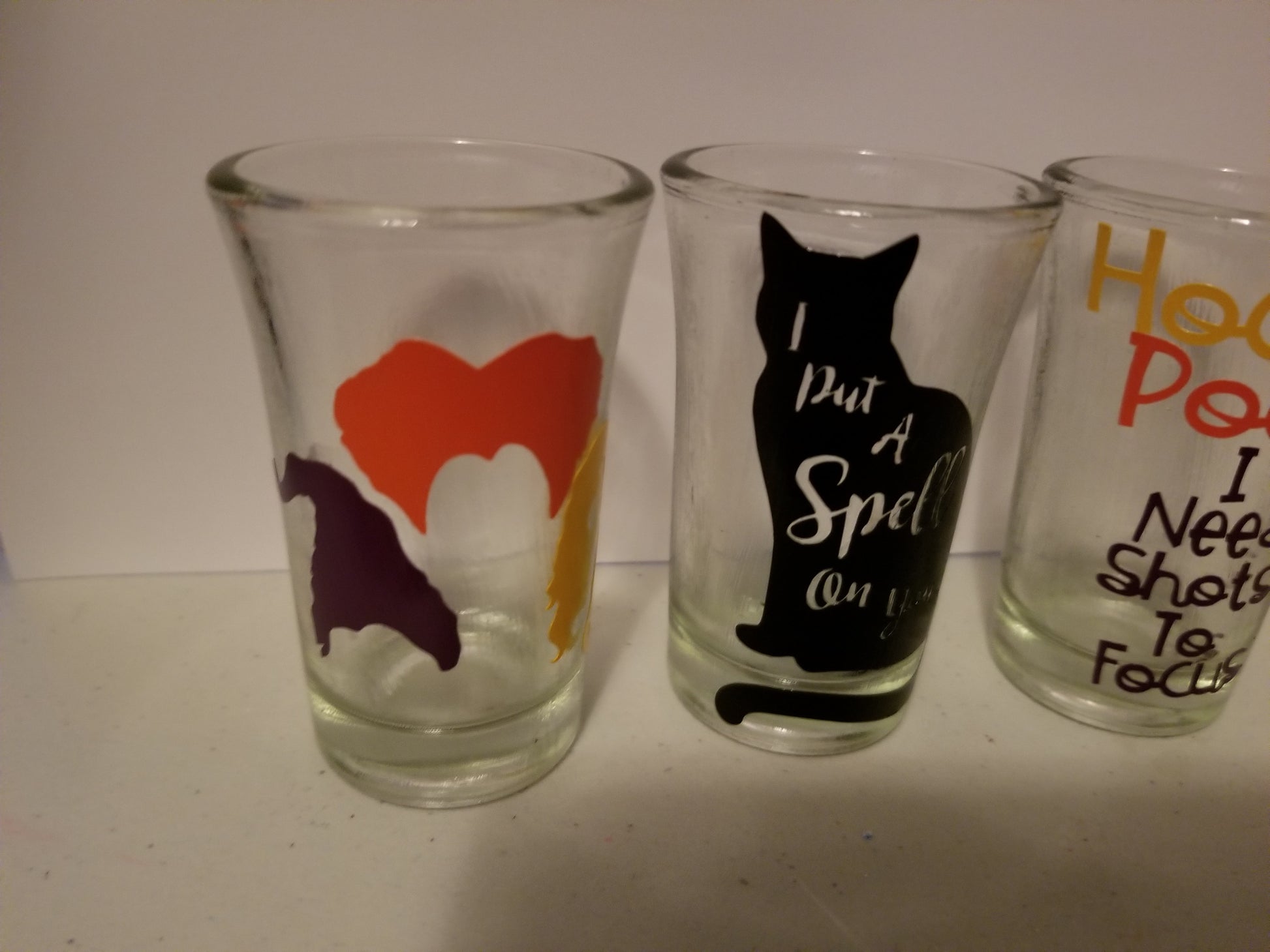 Set of 3- Hocus Pocus shot glasses