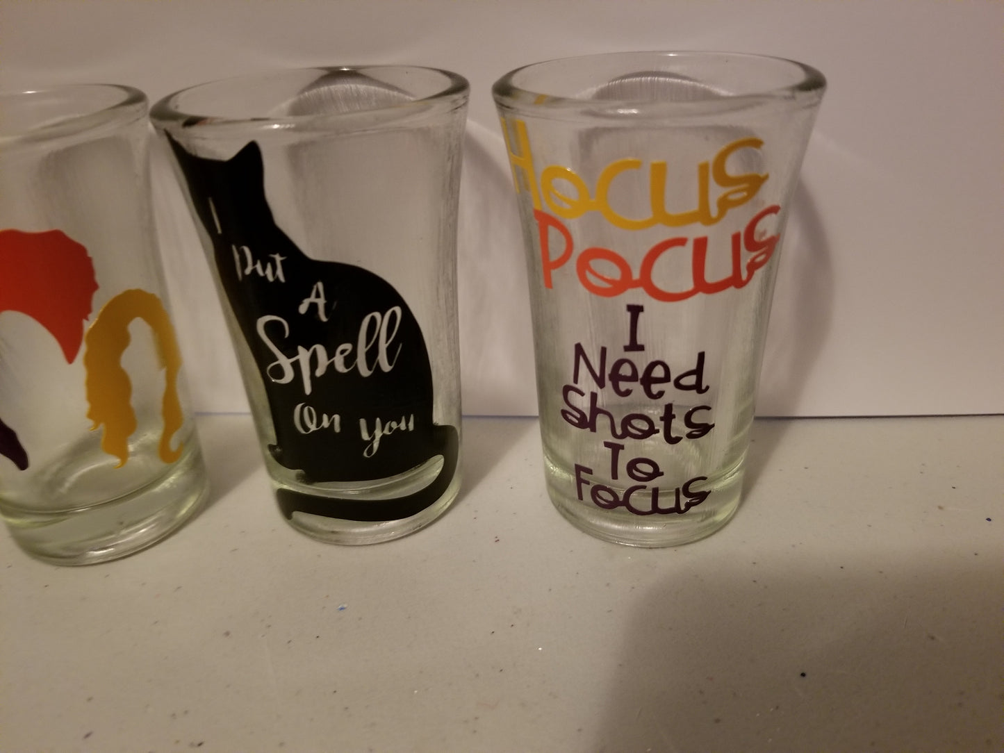 Set of 3- Hocus Pocus shot glasses