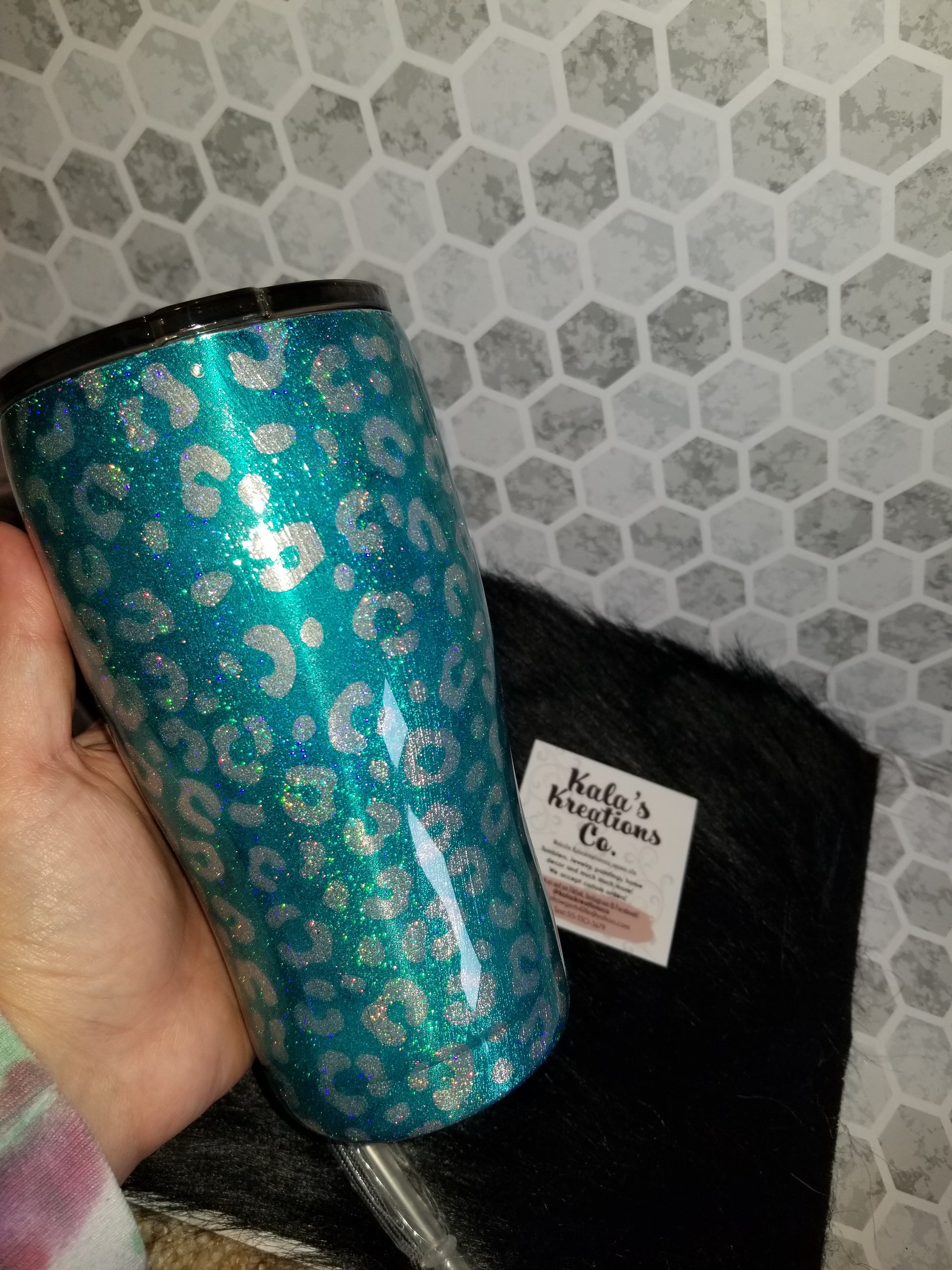 20oz "sorry my filter is broken" cheetah print tumbler
