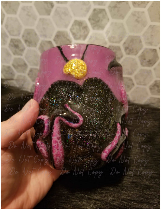 12 oz 3D handmade sea witch Wine Tumbler